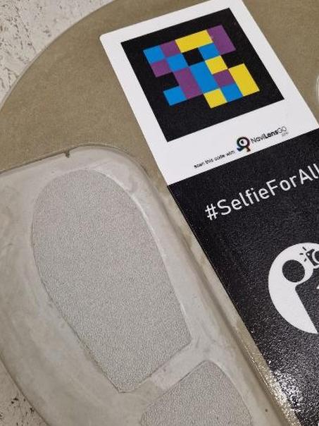 detail van een selfietegel